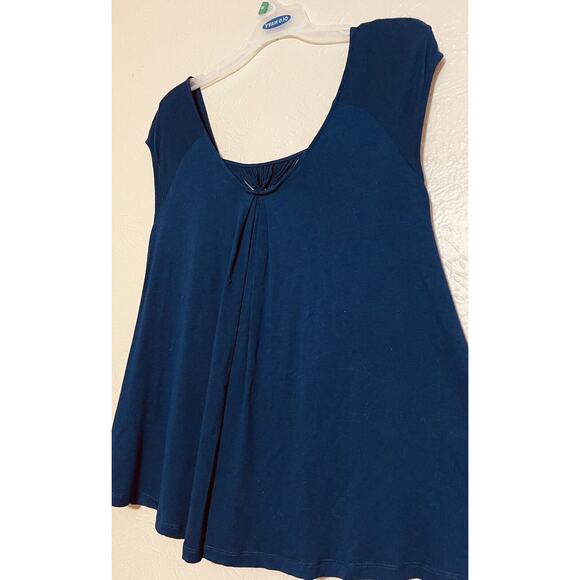 ANTHROPOLOGIE Vanessa Virginia Navy Tunic w. Woven Window @ Front, S - Picture 8 of 8